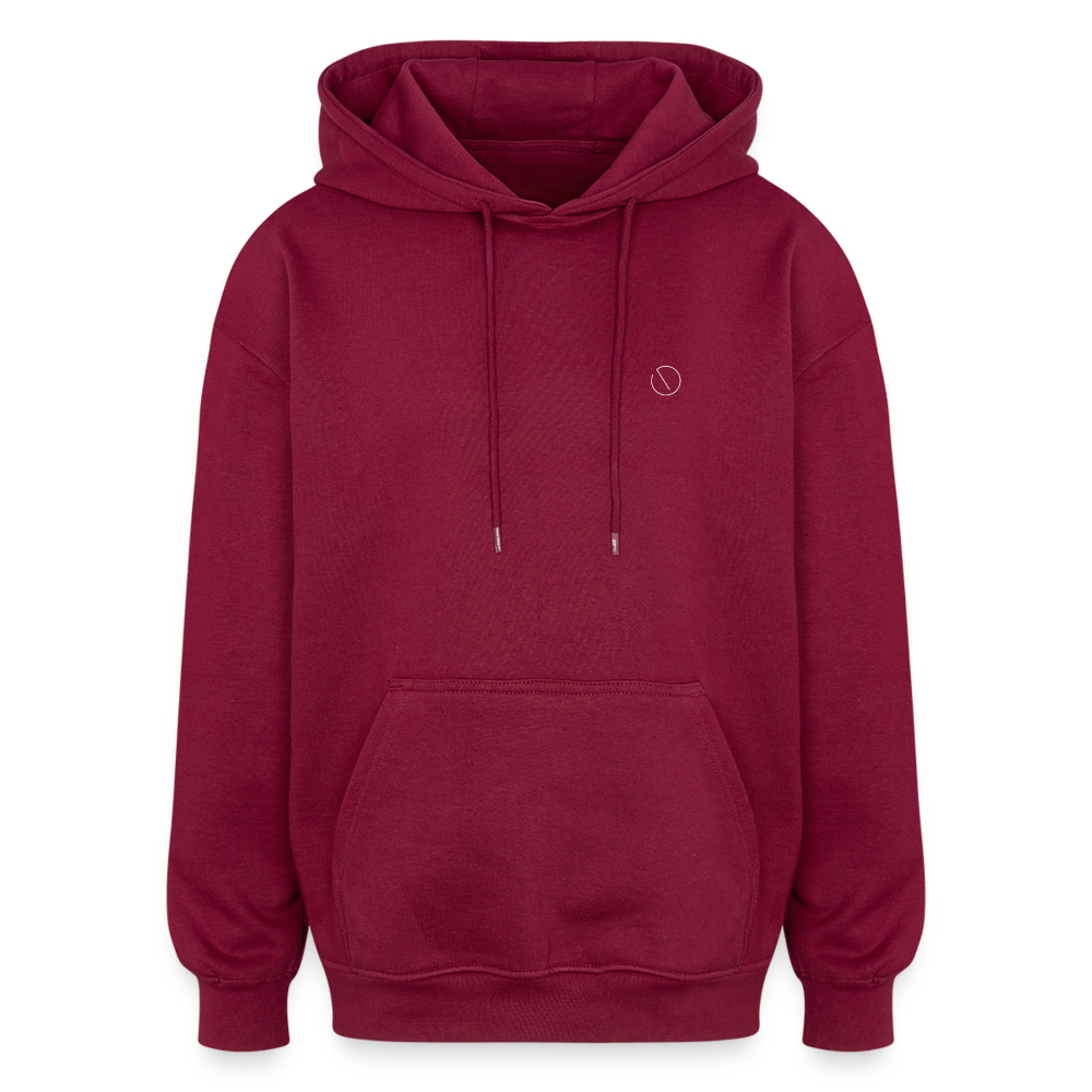 DAECES - Classic Oversized Unisex Hoodie - Burgunderrot