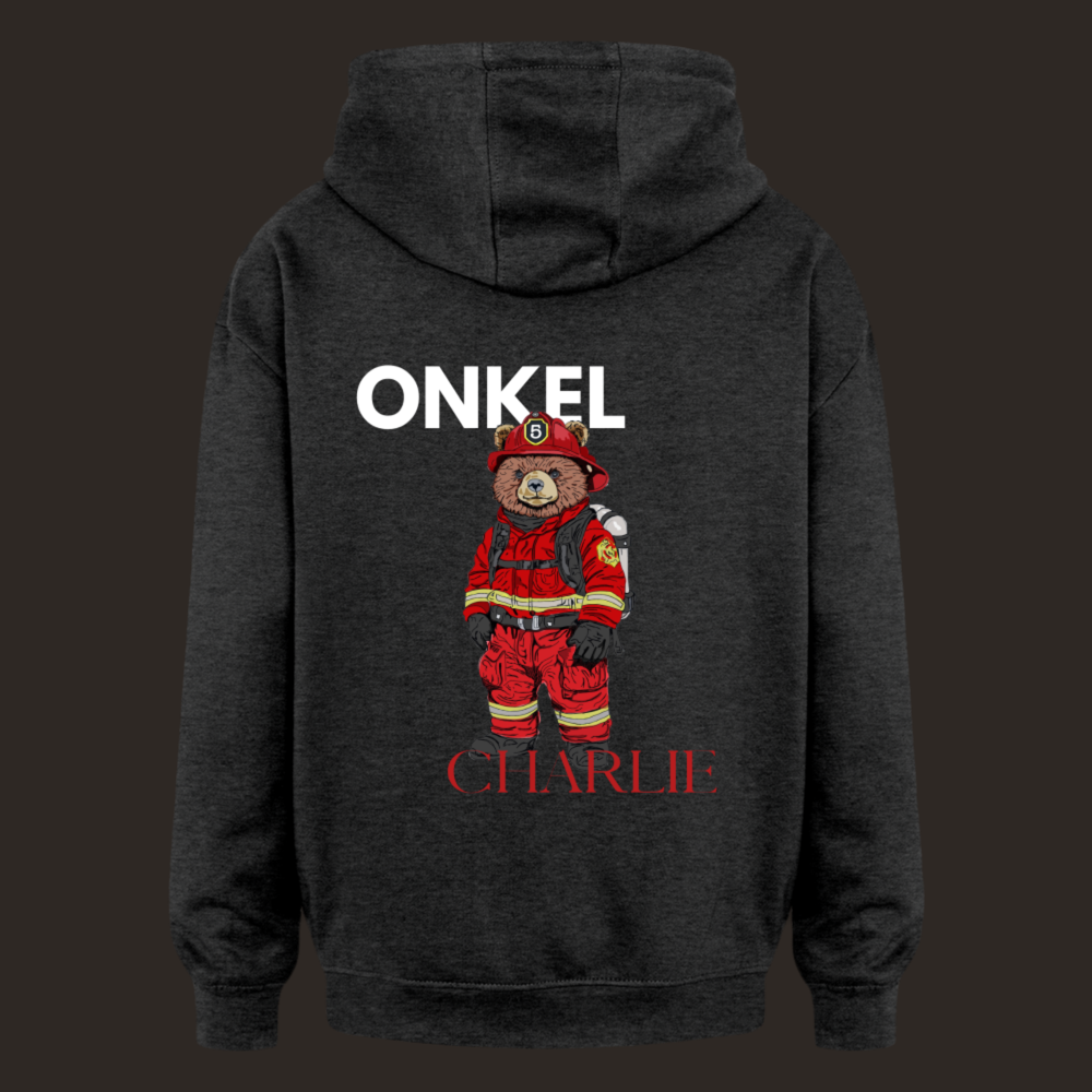 DAECES - Oversized Unisex Hoodie mit firefighter Bär